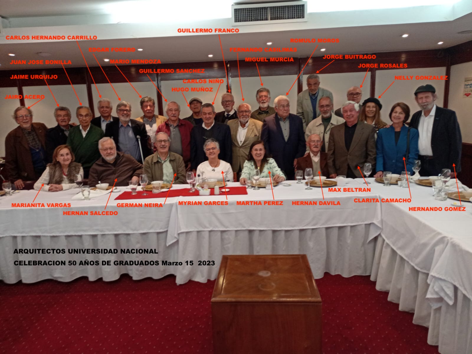 CELEBRACION 50 AÑOS DE GRADUADOS ARQUITECTOS