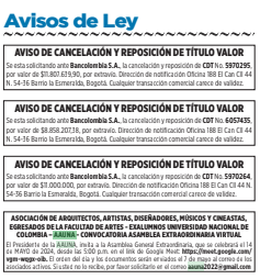 CONVOCATORIA ASAMBLEA EXTRAORDINARIA VIRTUAL JUEVES 11 de JULIO DE 2024 / Hora 2:00 PM